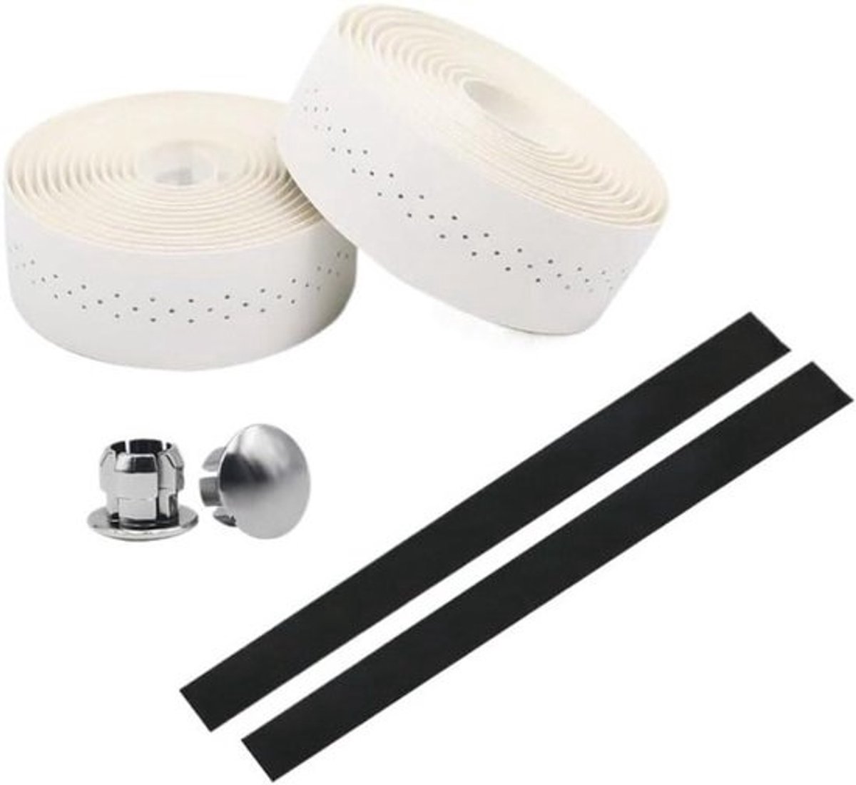 Fietsstuurband - Stuurtape Fiets - Comfortabel Fietsen - Geperforeerd Leer - Eén Maat - Wit