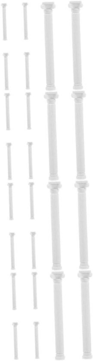 Decoratieve Zuilen - Romeinse Pilaren Standbeeld - Bruiloft Decoratie - Elegante Stijl - 6x0.9x0.9cm - Wit