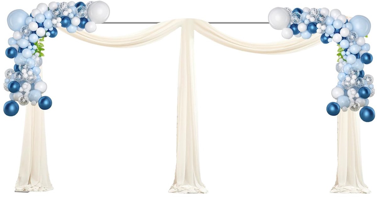 Grote metalen bruiloftsboog - Verstelbaar frame - Wit