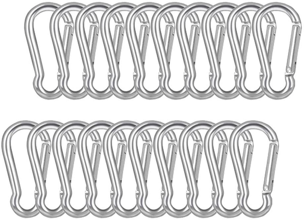 Set van 20 Karabijnhaken - 40 x 4 mm
