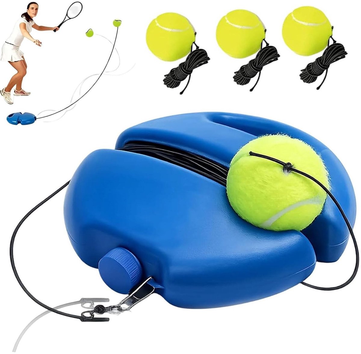 Tennis Trainer - Solo Oefenbal met Koord - 3,8 m - Voor Beginners en Volwassenen
