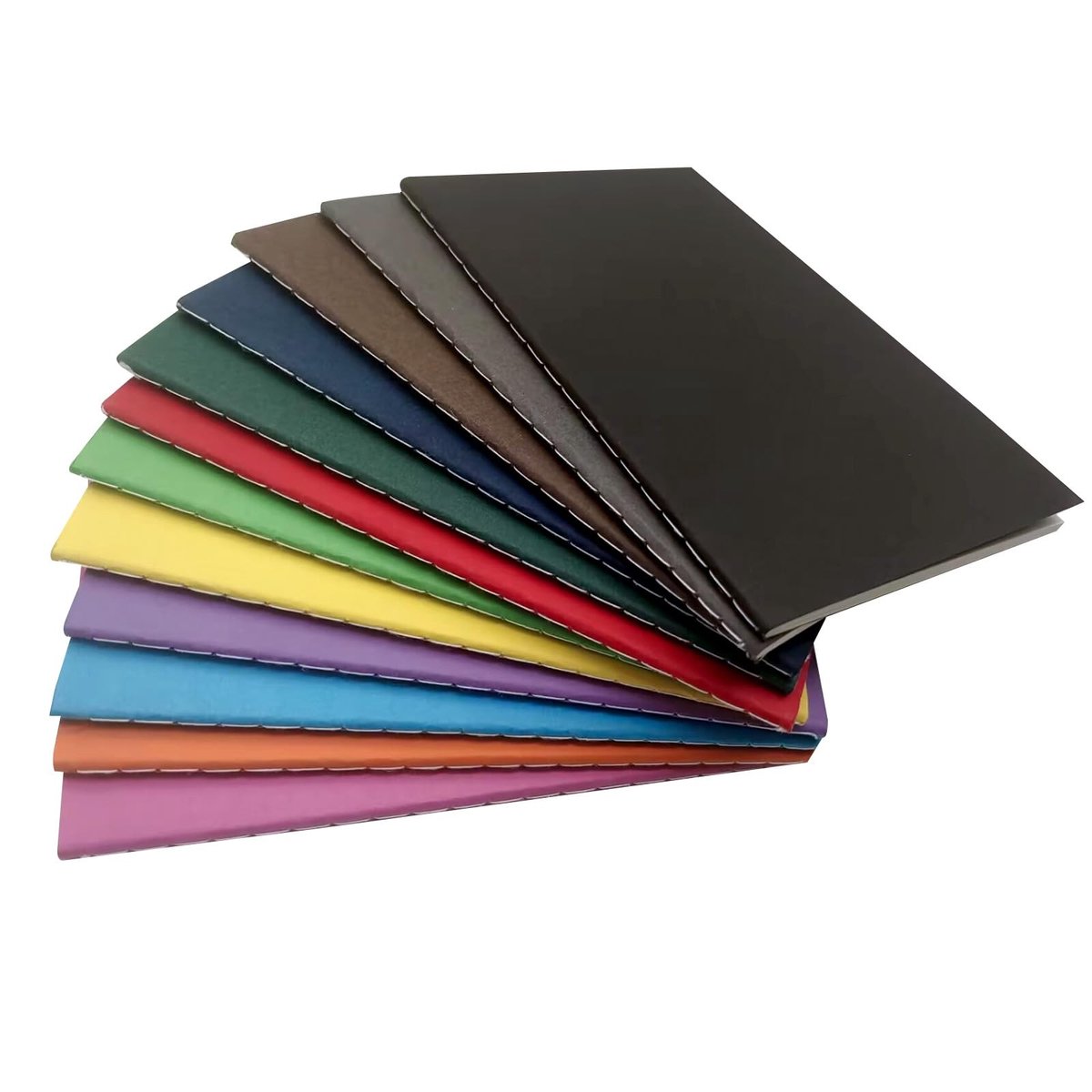 Mini Pocket Notitieboek Set - 12 Kleuren - Cirkelvormige Hoek