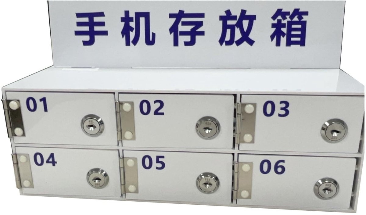 Mobiele telefoon locker - Wandmontage, acryl opbergkast met sleutels