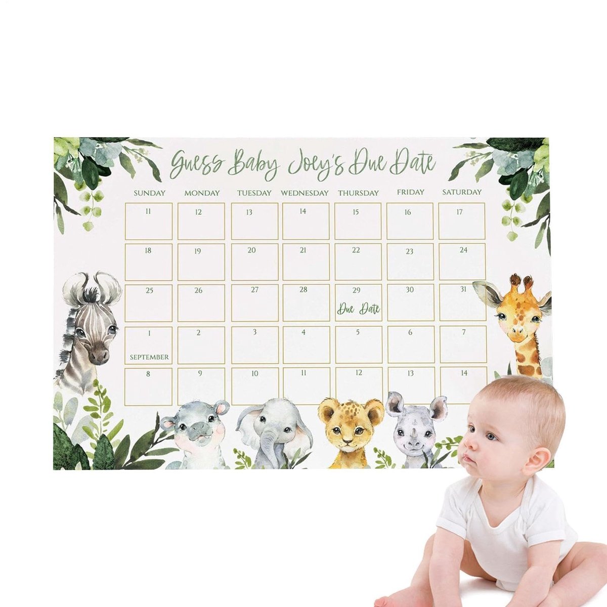Kalender voor geboortevoorspelling - Compact en praktisch