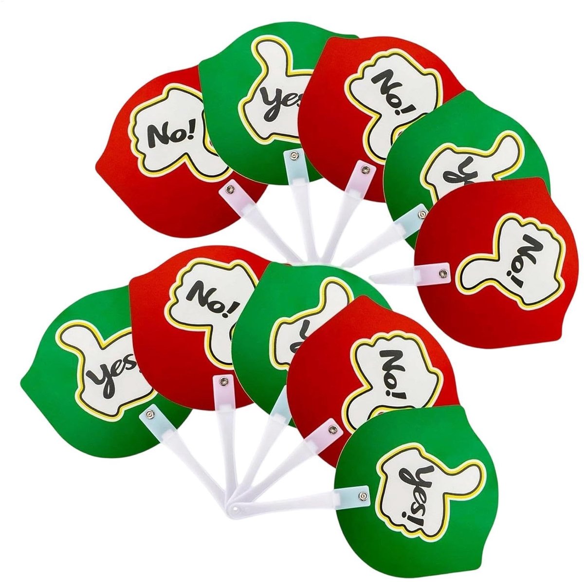 Stem Paddles - Set van 10 Dubbelzijdige Antwoorden