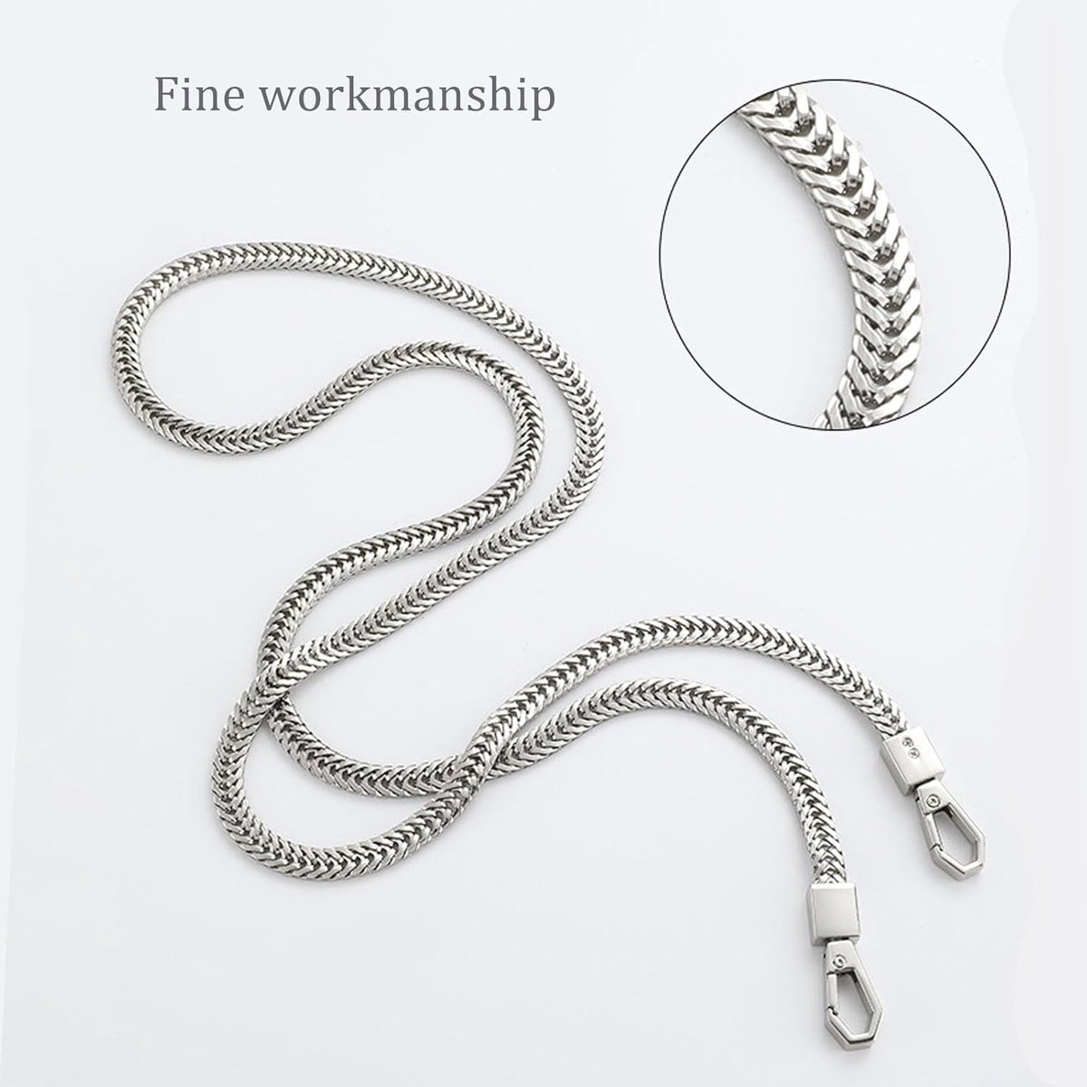 Stijlvolle crossbody tas met schouderband en metalen ketting, vervangaccessoire voor handtassen en schoudertassen, ideaal voor dagelijks gebruik