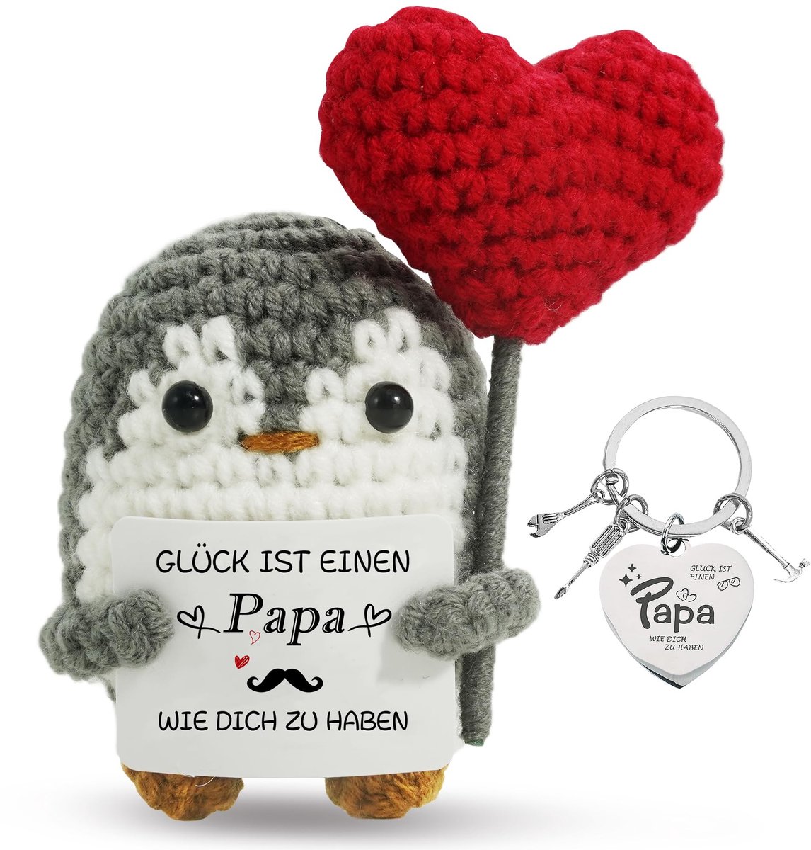 Geschenk voor Vader of Moeder - Penguin Thema - 8 x 5 x 5 cm