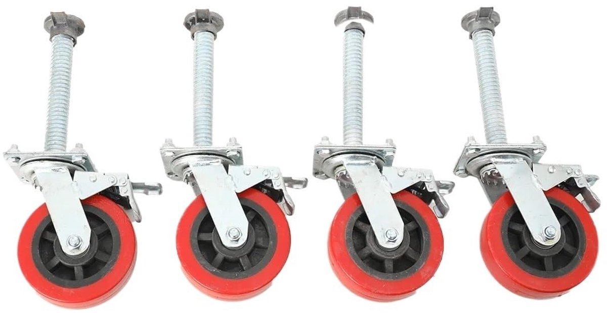 6 Inch Zwenkwielen - 4 Stuks 360 ° Draaibaar