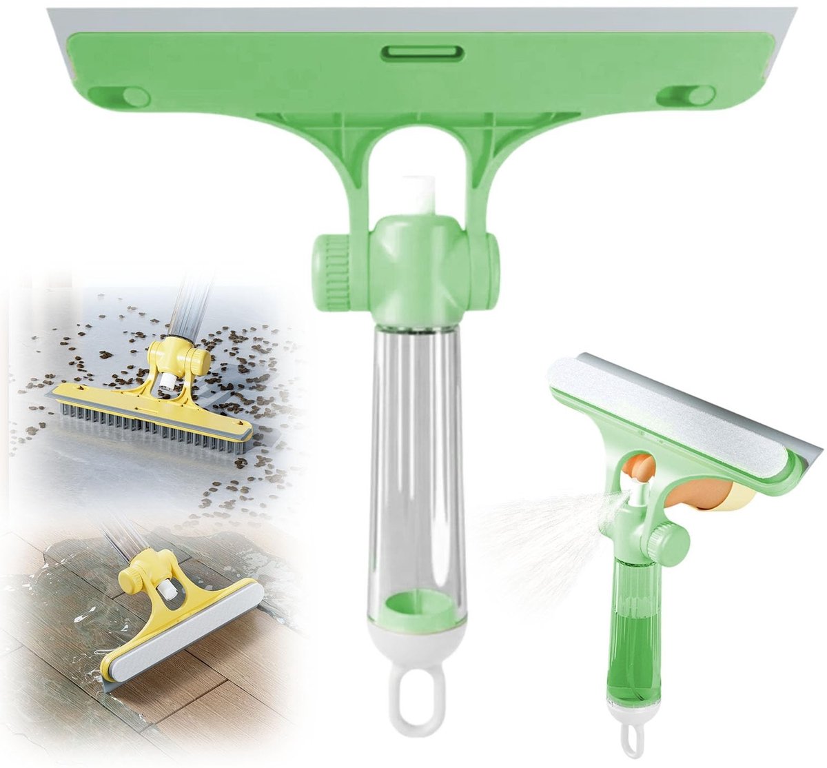 3-in-1 Raamreinigingsschraper - Multifunctioneel met sproeier