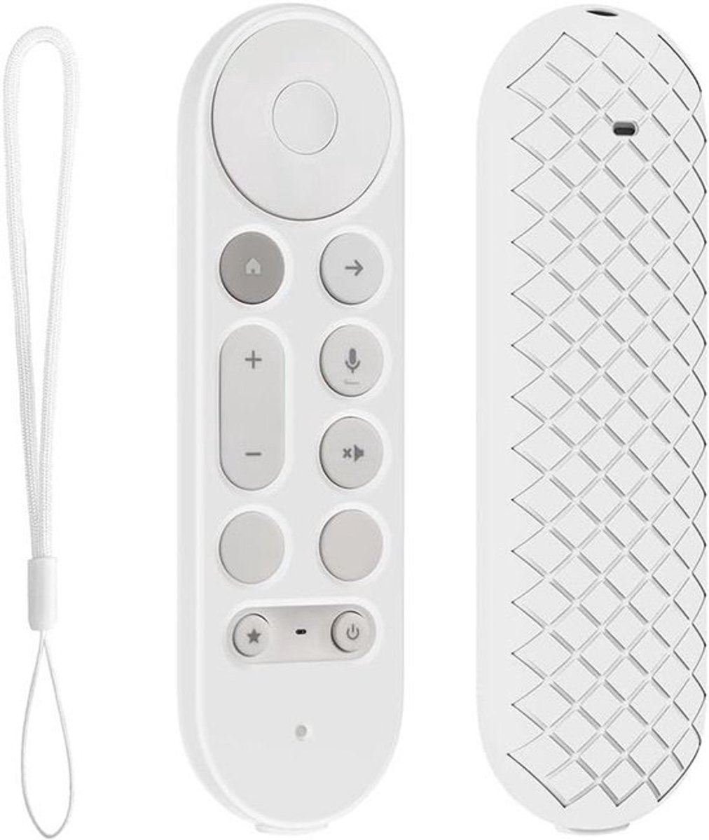 Afstandsbedieninghoes Siliconen - Controller Beschermer - Stofvrij Houden - Lichtgevend in Donker - 16 x 5 x 3 cm - Wit