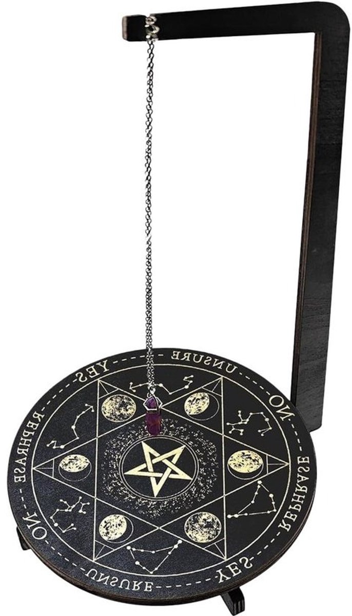 Pendelstandaard - Slinger Display - Spirituele Rituelen - Gegraveerd Ontwerp - 35 x 25 x 4 cm - Meerkleurig