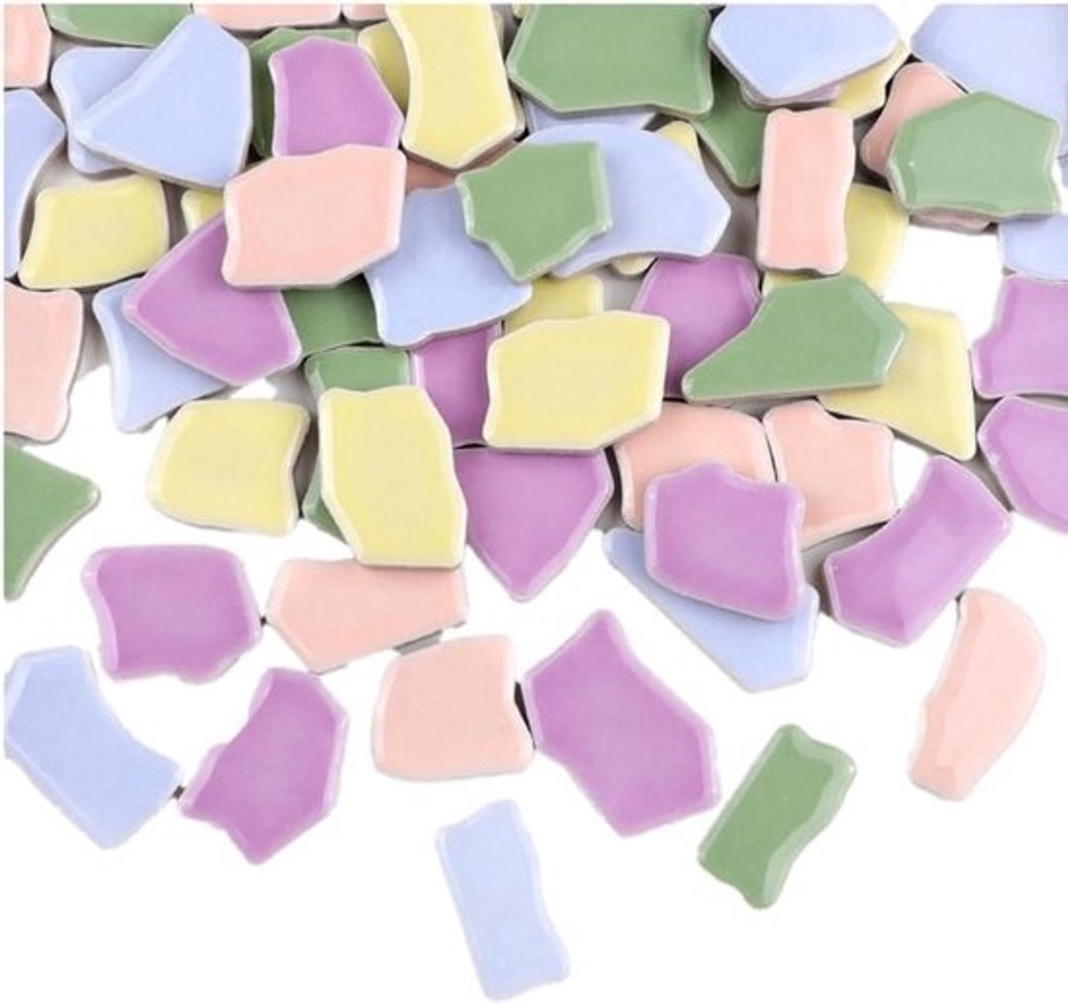 Mozaïekstenen Keramiek - Tegeltjes Knutselen - Decoratie Projecten - Geglazuurde Kleuren - 1000 g - Veelkleurig