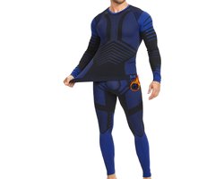 MEETYOO Thermo ondergoed heren, binnenfleece set, functioneel ondergoed, thermisch ondergoed heren , zacht warm flexibel winterpak , heren bovendeel en onderdeel, thermische onderbroek