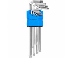 Torx sleutelset - Torx schroevendraaierset - met opbergband - 9-delig
