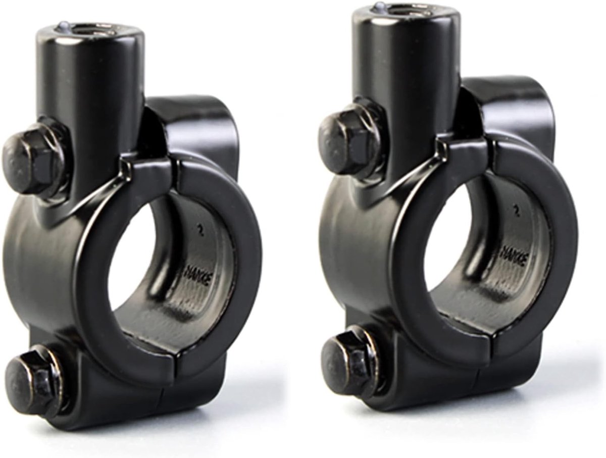 Universele 10mm Handvat Spiegelhouder voor Motoren - Verstelbare Bevestiging voor 22mm Handvatten, Geschikt voor Diverse Motoren en Fietsen