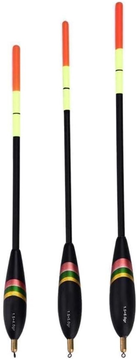 3-delige Set Houten Vissersdobbers 1.5+6g, 1.5+5g, 1.5+4g - Vissport Accessoire voor Effectief Vissen — afbeelding 4