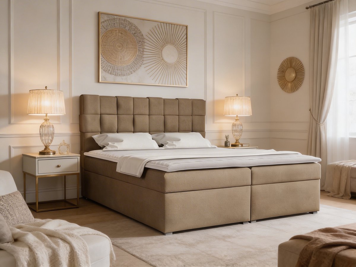 Montavira Boxspring – Koningstijl – Luxe Boxspring – Modern Design Bed – Comfortabel Hotelbed