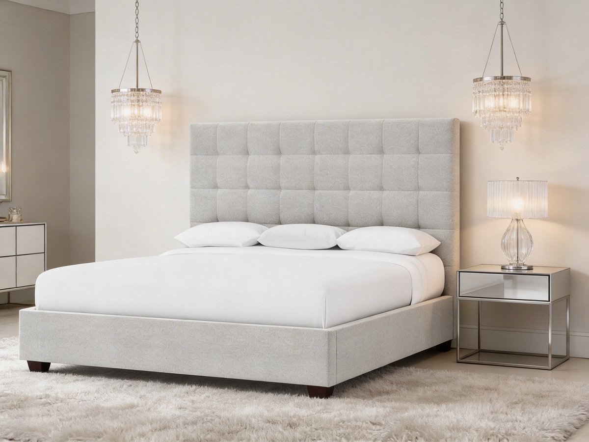 Avallino Grey Boxspring – Koningstijl – Luxe Grijze Boxspring – Modern Design Bed – Comfortabel Hotelbed