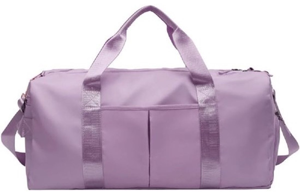 Sporttas Unisex - Weekendtas Reisbagage - Fitness en Reizen - Waterdicht Schoenenvak - 20 Liter - Violet
