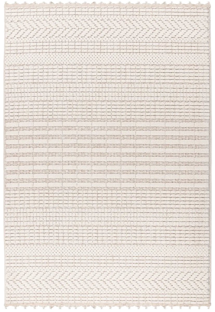 Dutch XXL Laagpolig Vloerkleed | Tapijt | Luxor | Grafisch | Crème | 120x170 cm