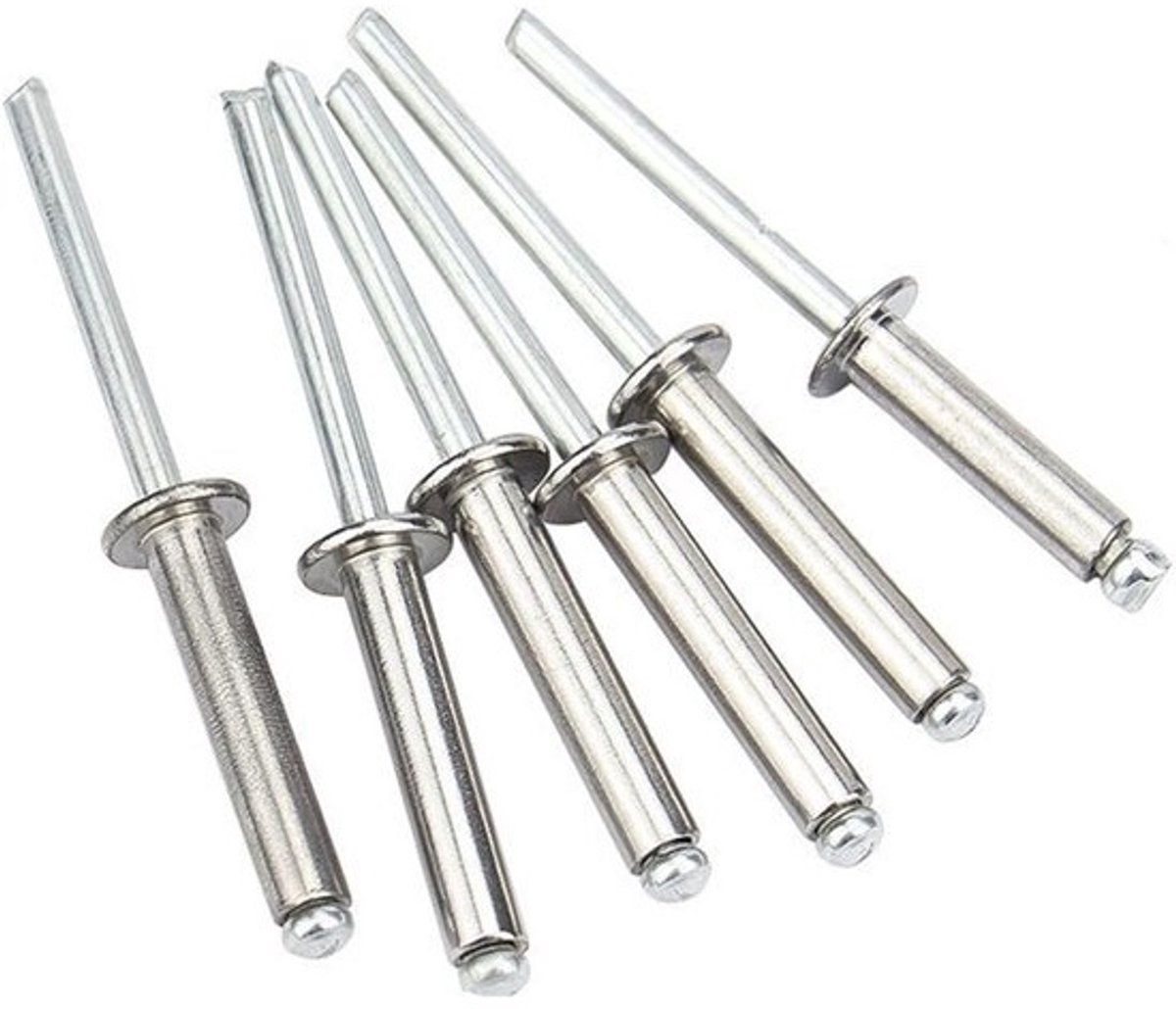 Blinde Klinknagels - Aluminium Klinknagels - Bevestigen van Materialen - Lichtgewicht Aluminium Legering - M3.2 50 stuks - Zilverkleurig