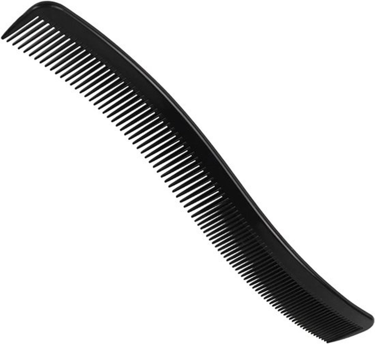 Kapperskam Fijne Tanden - Haarkam Stylingkam - Haar Styling - Gebogen Ontwerp - 21.2 cm - Zwart