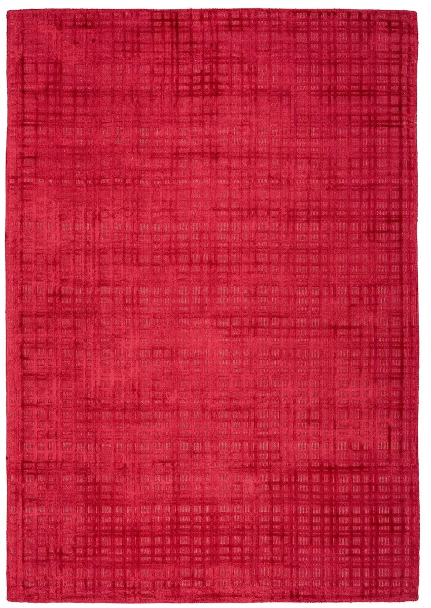 Dutch XXL Laagpolig Vloerkleed | Tapijt | Karma | Blokken | Rood | 160x230 cm