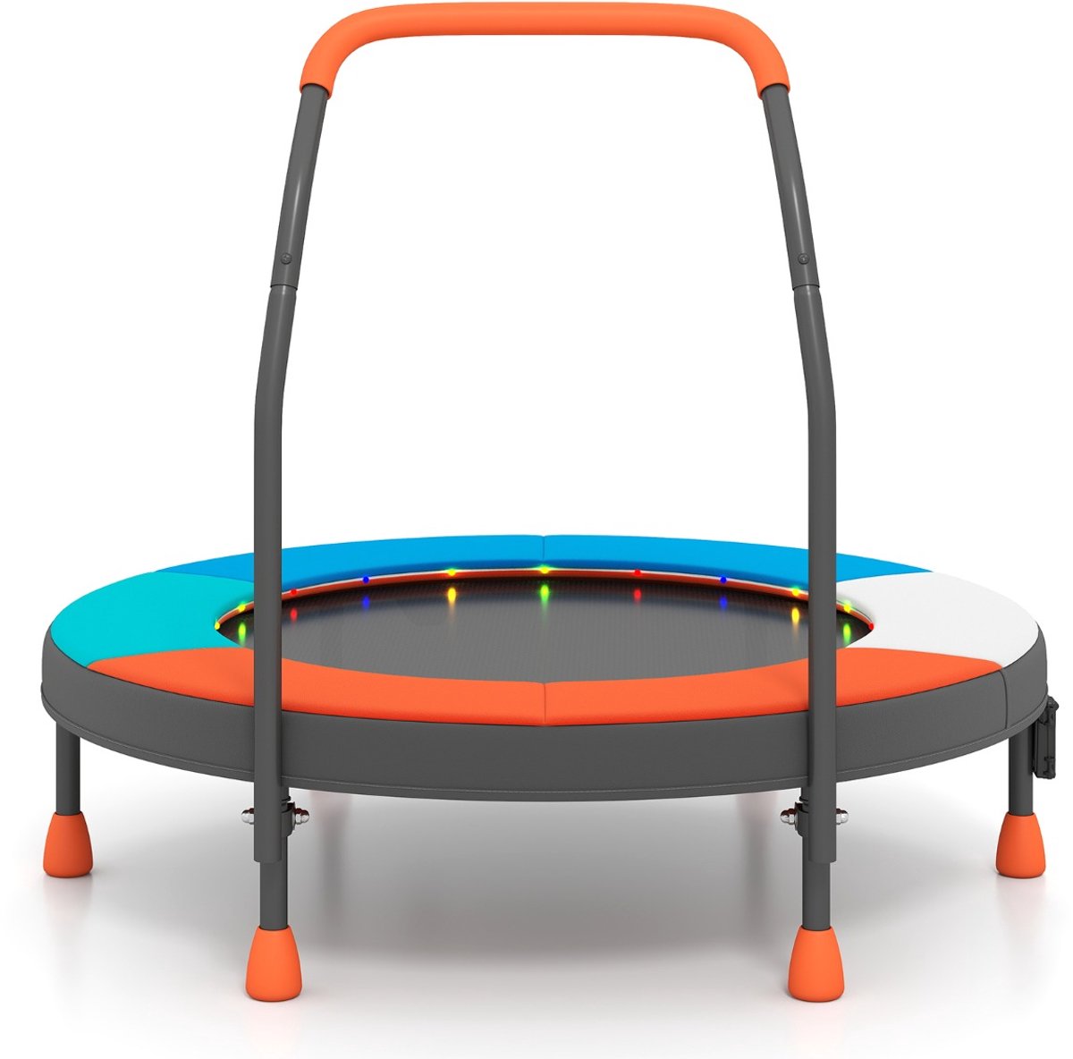 SureDeal® - Trampoline - Minitrampoline - Kinderen - Lampjes Kleine Opvouwbare - Binnen - Buiten - 90x90x81 cm - Multicolor