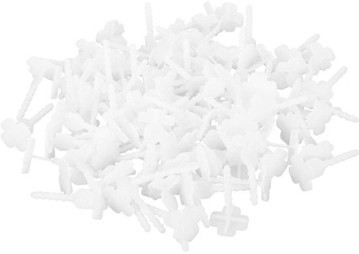 Tegel Leveling Systeem - Tegelzetters Gereedschap - Vloer en Muur Egaliseren - Herbruikbaar PP Materiaal - 100 stuks - Wit