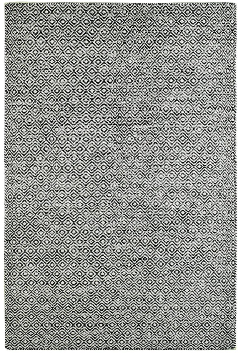 Dutch XXL Wollen Vloerkleed | Tapijt | Bombay | Ruiten | Antraciet | 120x170 cm