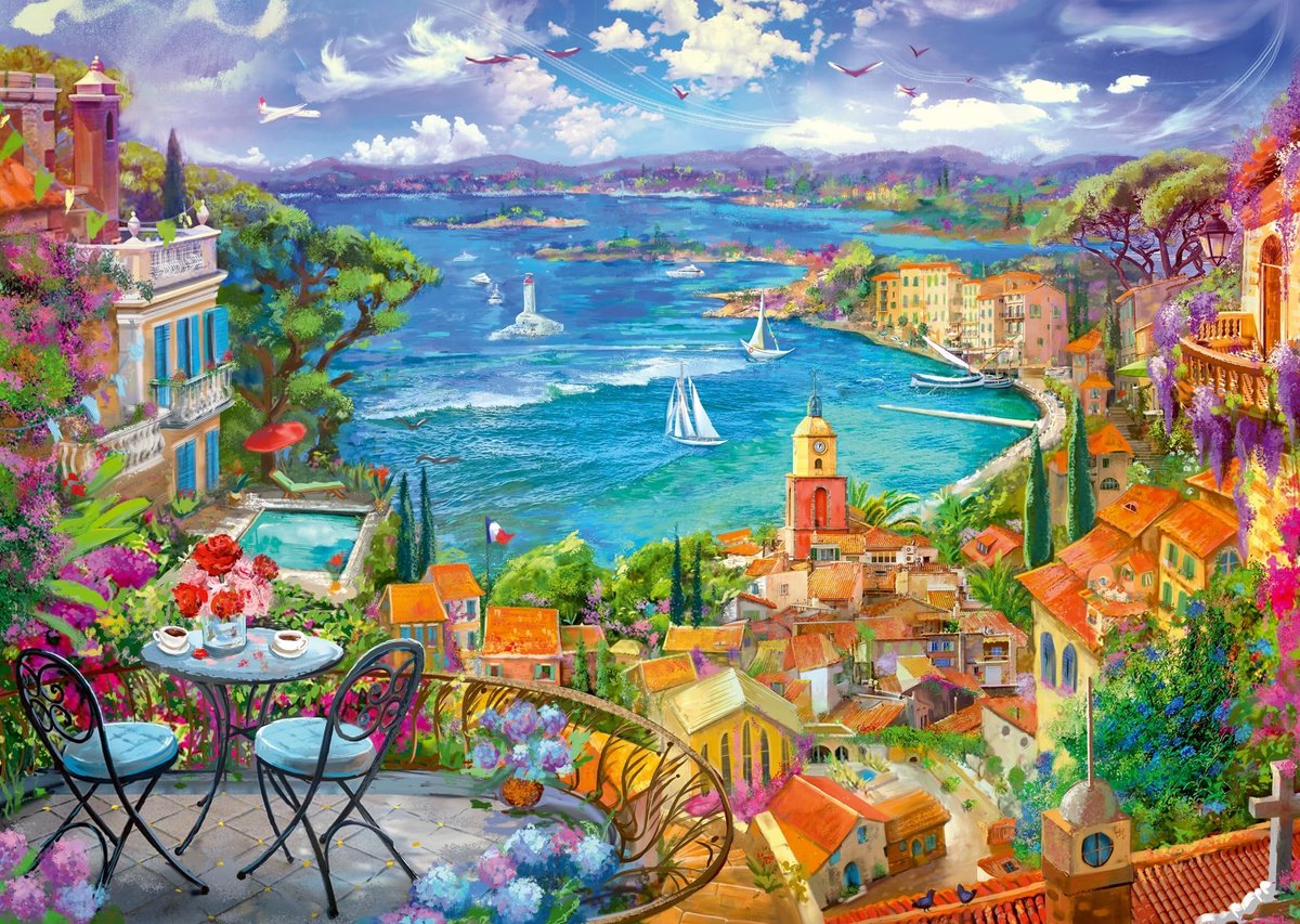 Puzzel St. Tropez - 1000 Stukken voor Volwassenen en Kinderen vanaf 14 Jaar