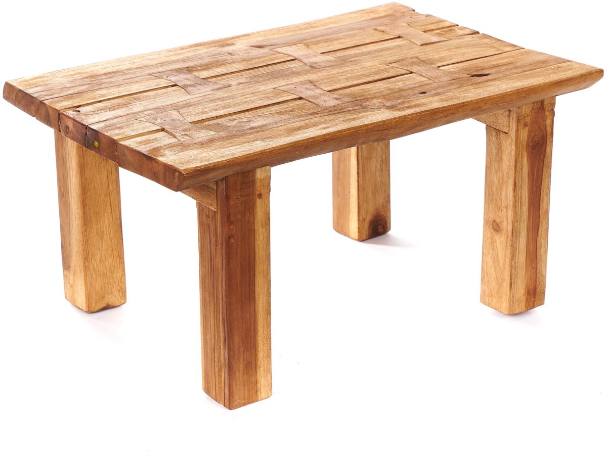 Houten Bijzettafel - Teakhout 60 x 45 x 30 cm