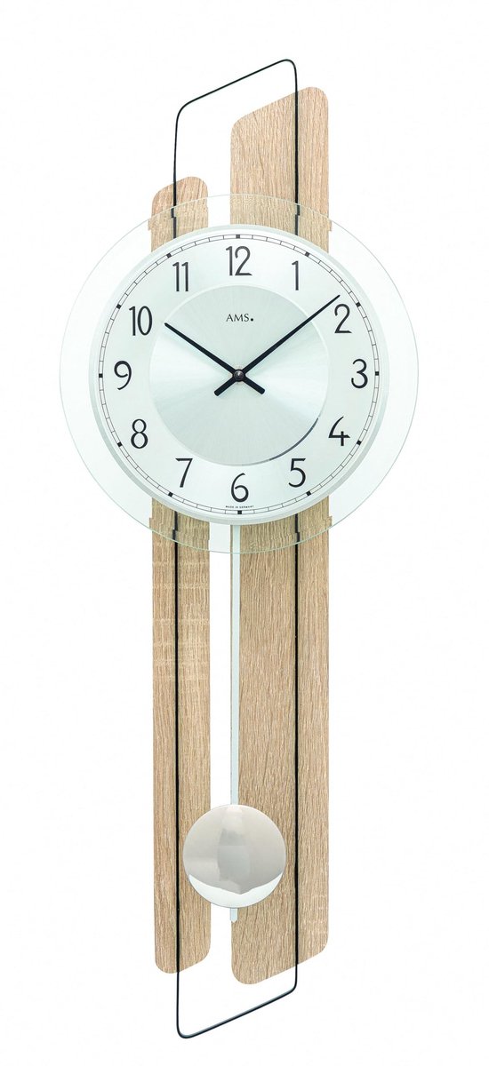 Wandklok met quartz beweging - Bruin