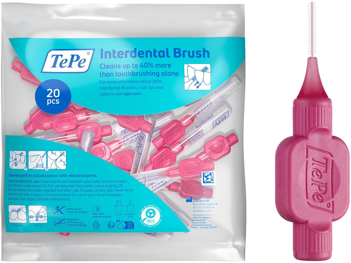 Interdentale Rager - 0.4mm - 20 Stuks - Roze