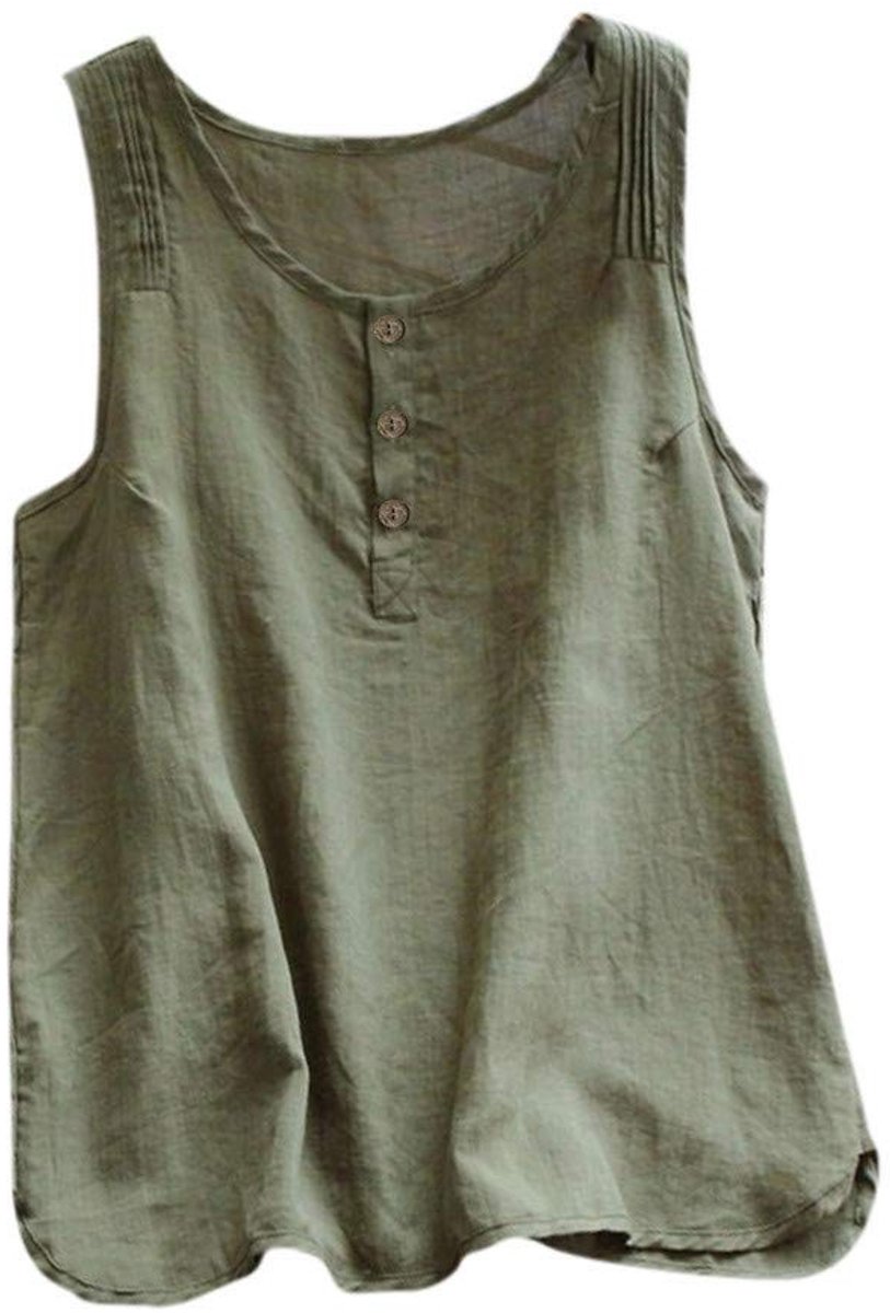 Dames Tanktop - Losse Pasvorm - Army Green