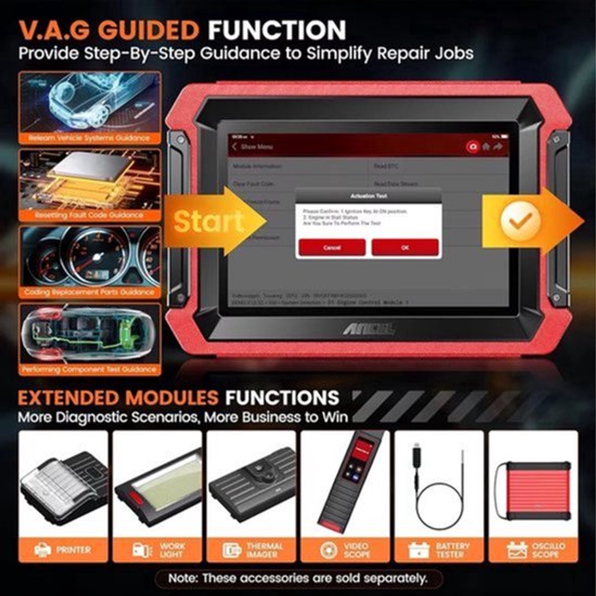Auto Diagnosetool – Diagnoseapparaat – OBD Scanner – Foutcode Lezer – Wifi Verbinding – 8-Inch Touchscreen – Multimerken Ondersteuning