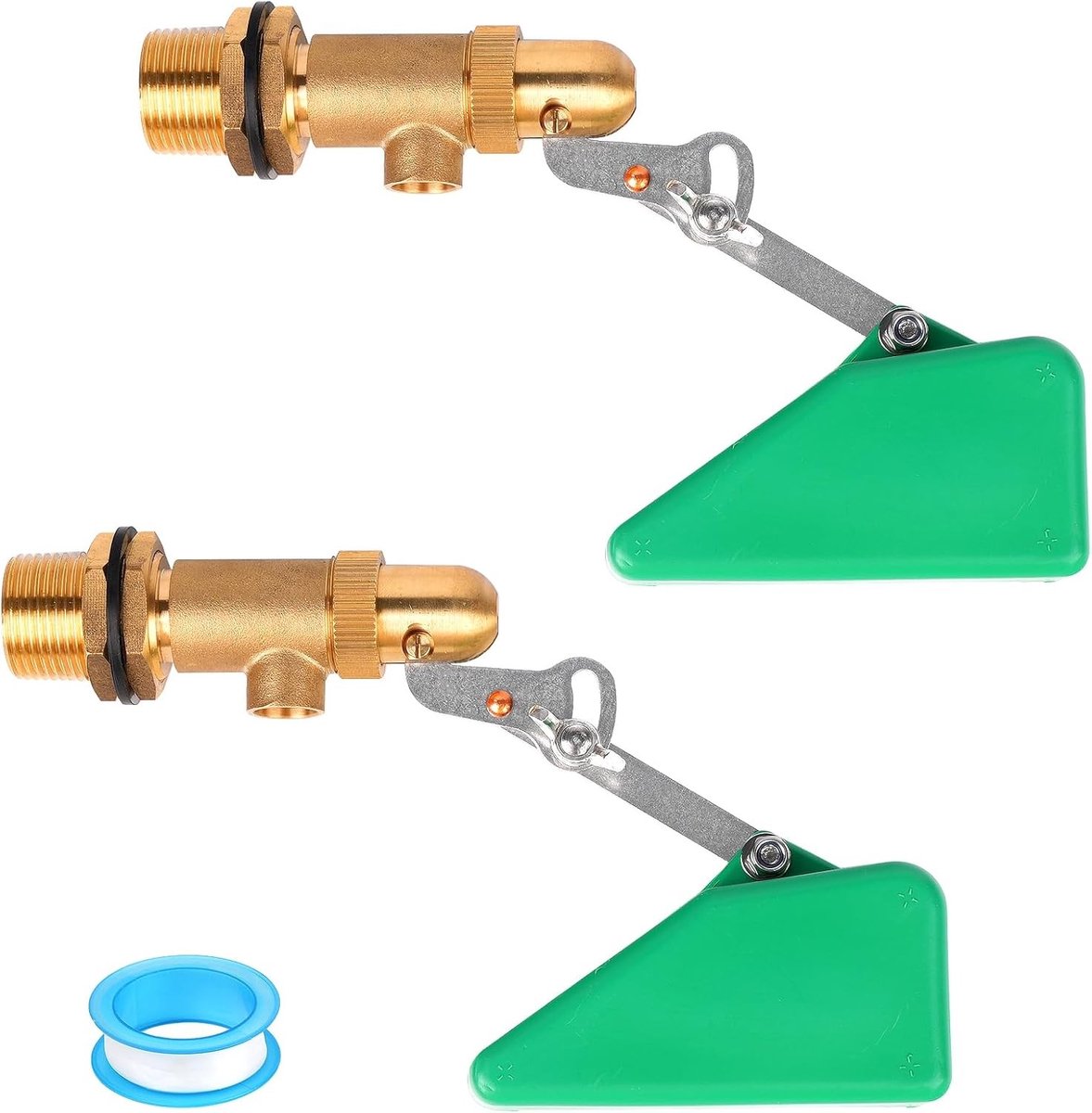 Verstelbare Drijvende Klep 1.8 cm, 2 Stuks Waterballon Klep met Arm en Filter voor Fontein, Waterbak, Watertank, Vijver en Aquarium