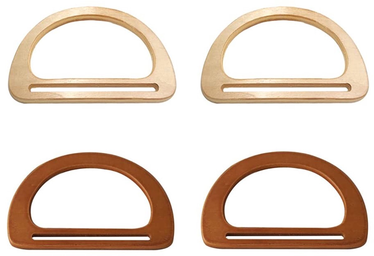 Houten Tas Handgrepen - 4 Stuks