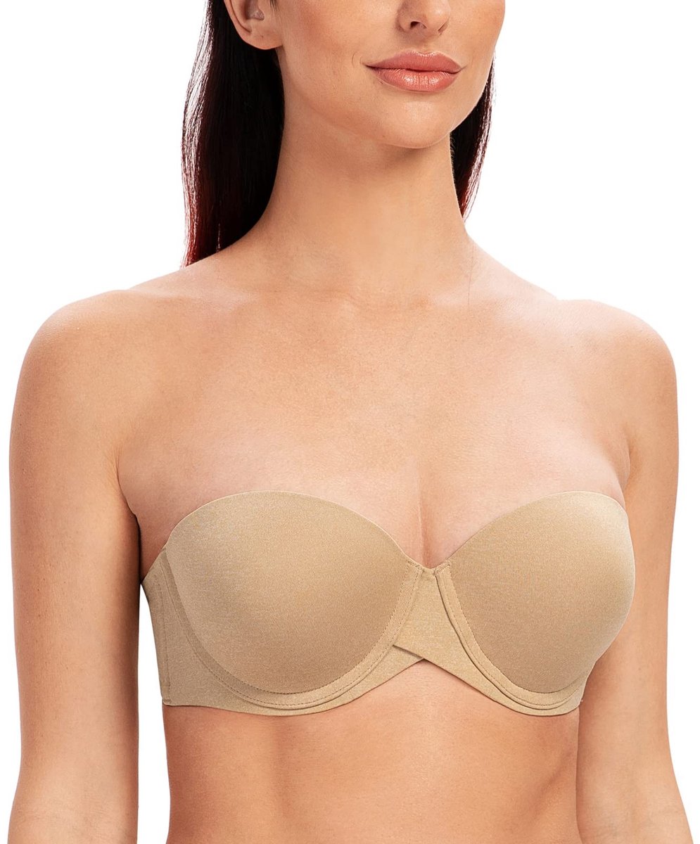 Push-Up Beugel-BH Dames - Verstelbaar en Almond Heather