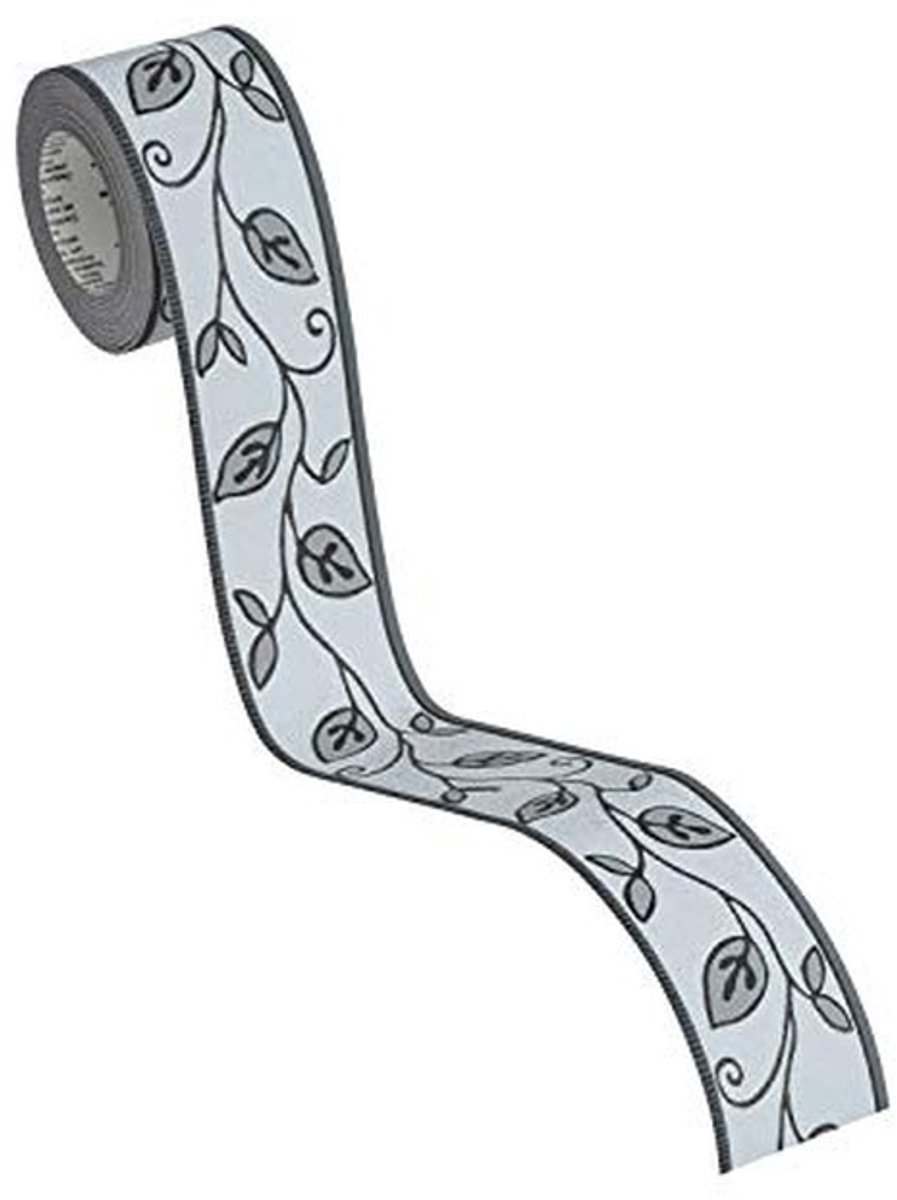 Zelfklevende Rand - 5 m x 5 cm - Grijs Zwart