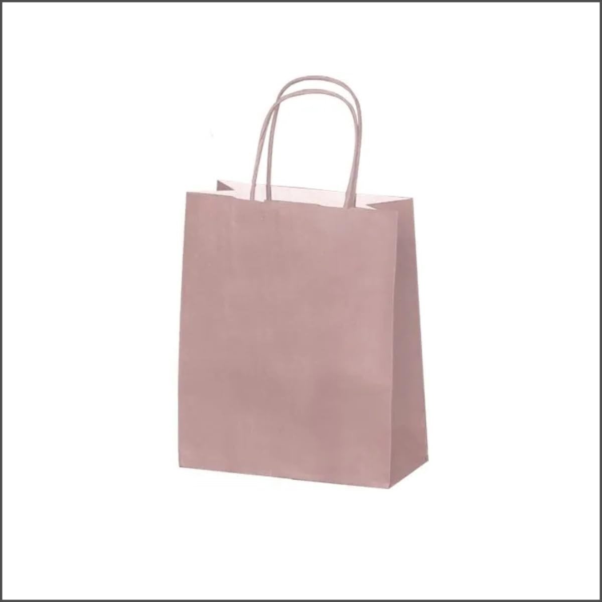 Papieren Draagtassen - Oudroze - 50 Stuks - 18x8x22cm
