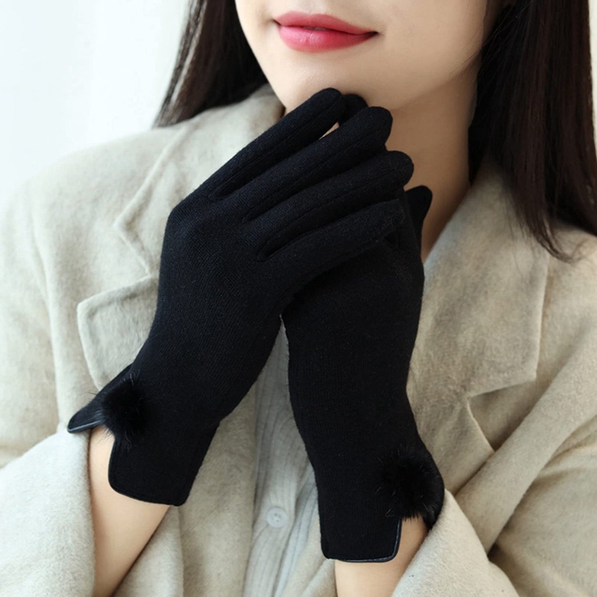 Winterhandschoenen voor dames - Warm en winddicht zwart