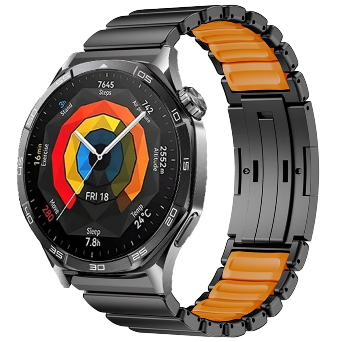 Universele Titanium Horlogeband - Voor Huawei en Garmin - 22 mm