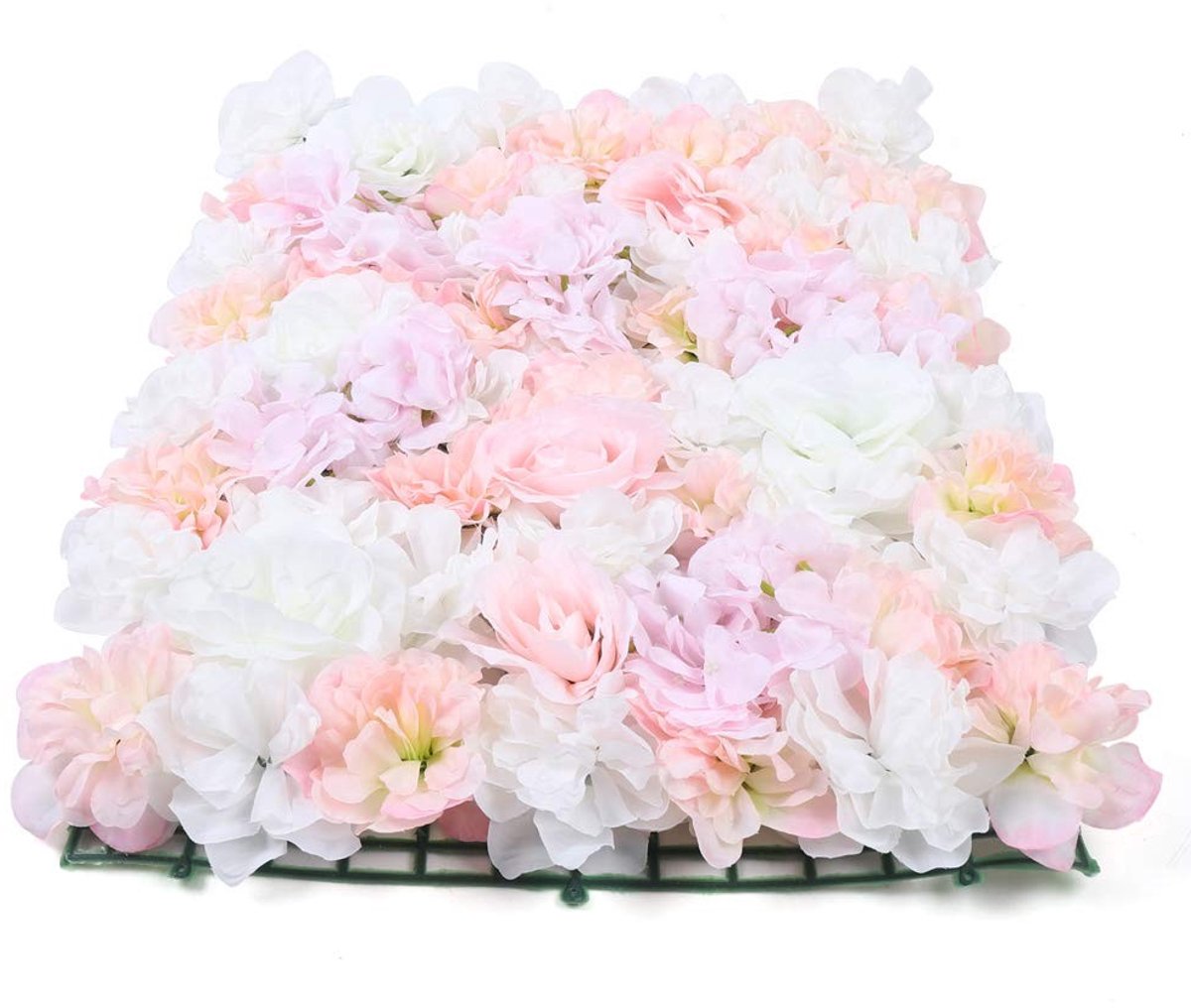 Kunstbloemen Wanddecoratie - Roze Bloemenpaneel voor Bruiloften