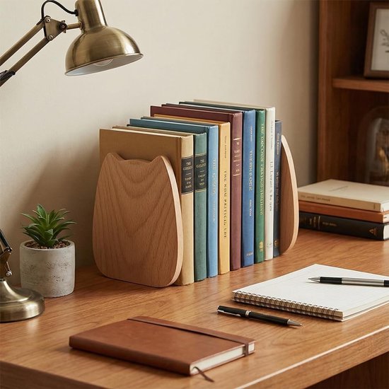 Boekensteunen voor Planken, 2 Stuks, Antislip Basis, Ideaal voor Boekenplank, Bibliotheek en Kantoor, Decoratieve Boekensteunen voor Thuisgebruik — afbeelding 2