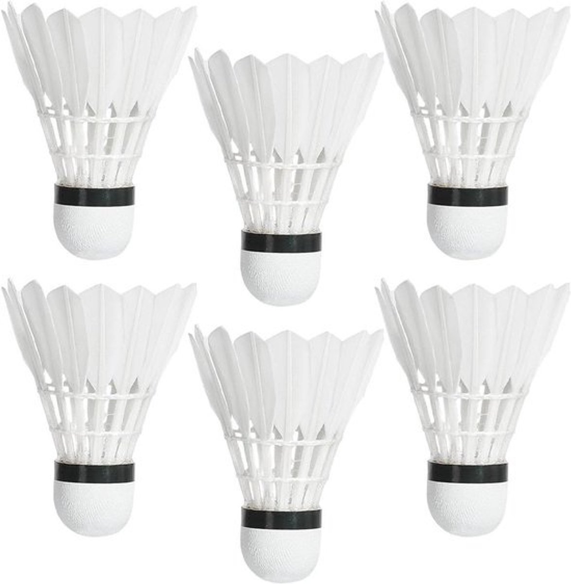 Badminton Shuttles - Badmintonballen - Vrijetijdsspel - Stabiele Vliegeigenschappen - 65 x 85 cm - Wit