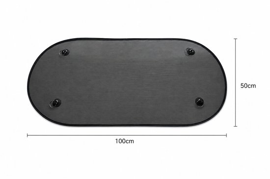 Auto Achterruit Zonneklep - Auto Baby Zonneklep - met 4 Sterke Zuignappen - Privacy Window - Mesh Achterruit Zonneklep - 100x50 cm - Kinderen en Huisdieren UV-Bescherming Achterruit van Merkloos — afbeelding 4