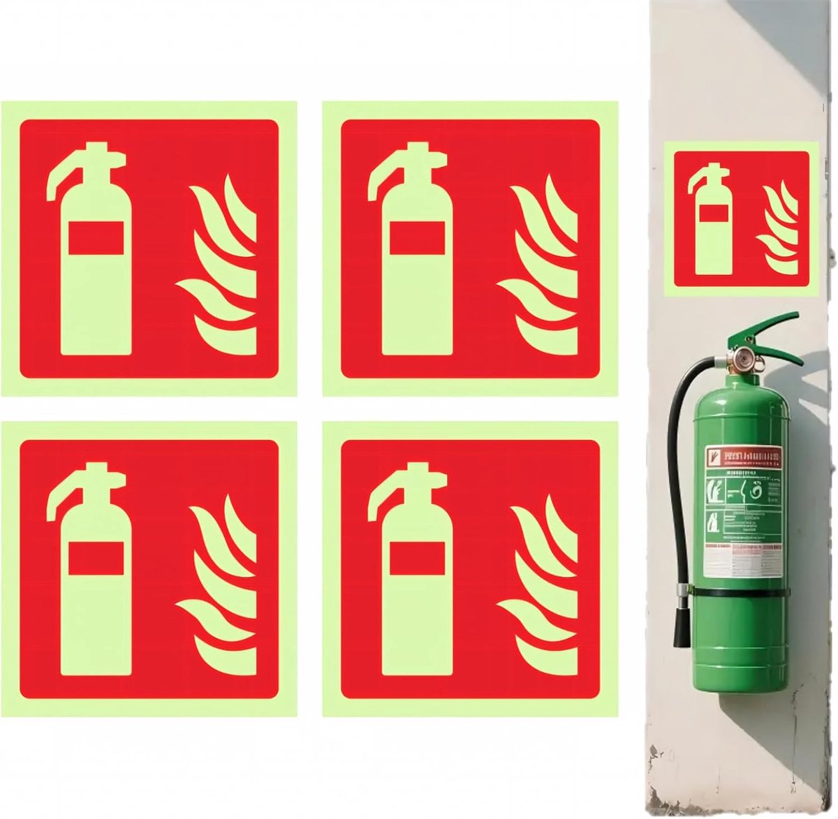 Brandblusser bord met zelfklevende achterkant - Veiligheidsoplossing voor brandpreventie en herkenning