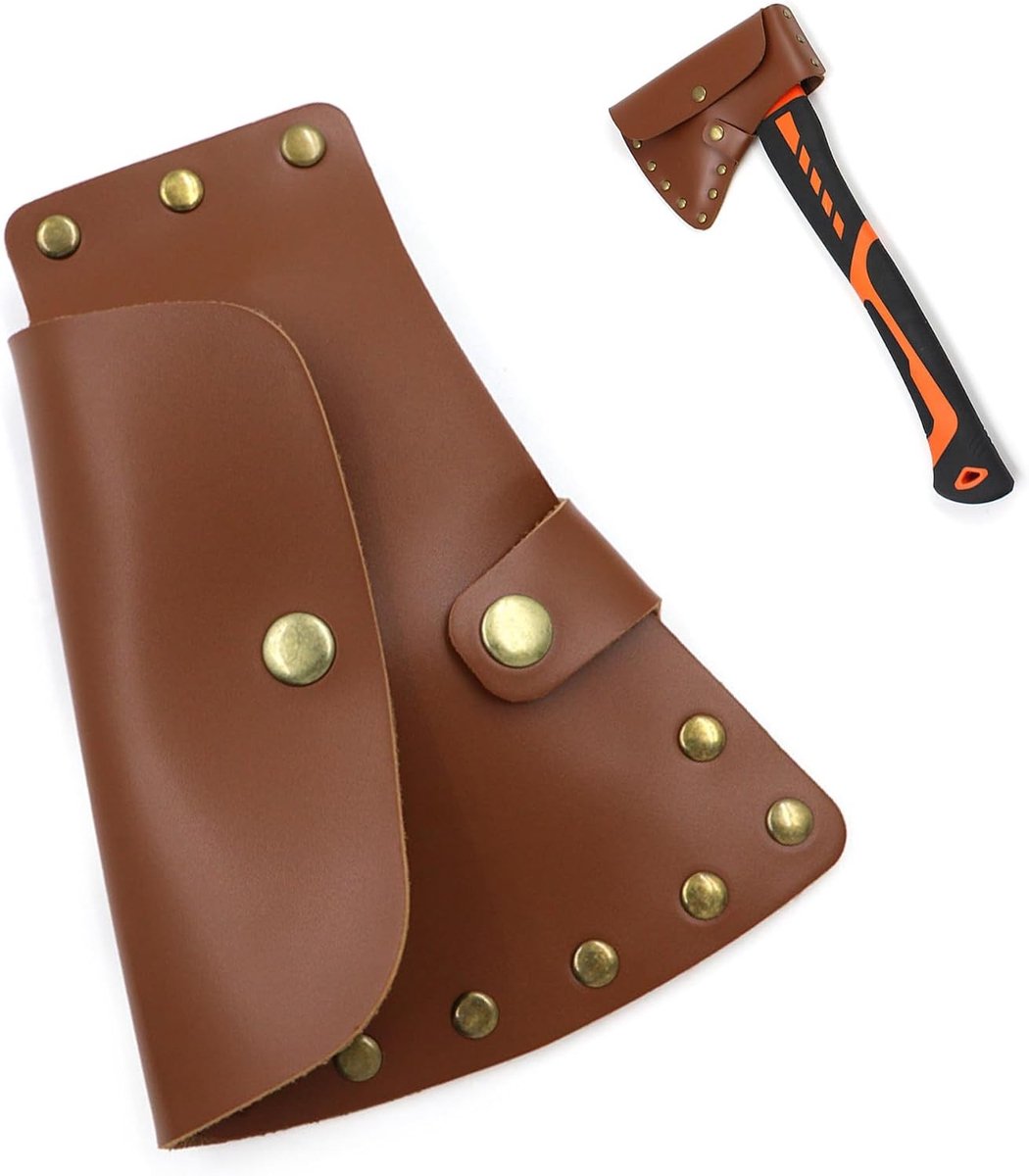 Beschermhoes van Leer voor Bijl - Ideale Sheath voor 11,5 cm Bijl - Perfect voor Kamperen, Hiking en Jagen