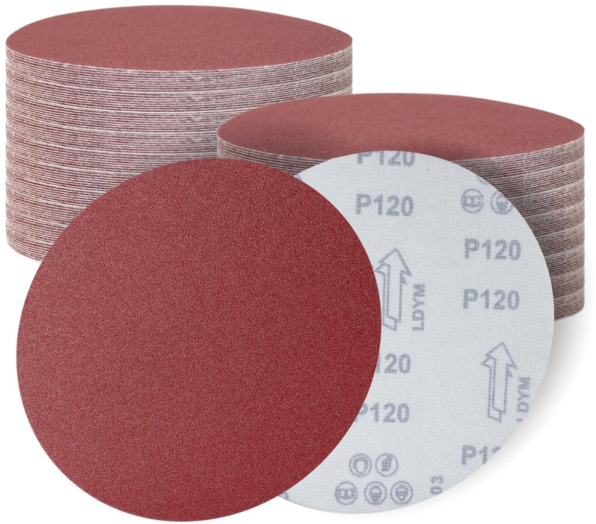 Schuurpapier Set 30 Stuks - 180 mm Grit 120 Rood